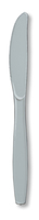 Disposable Shimmering Silver Plastic Knives- Posh Party Supplies