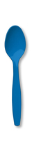 Disposable True Blue Plastic Spoons - Posh Party Supplies