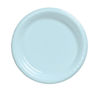 Discounted Pastel Blue 10.25" Plastic Dinner Plates  - Posh Party Supplies