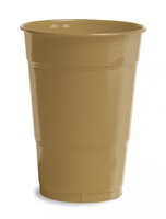 Discounted Glittering Gold 16 Oz. Plastic Cups  - Posh Party Supplies
