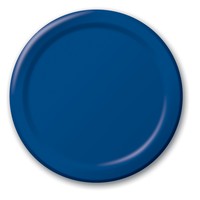 Disposable Navy 8.75" Paper Dinner Plates - Posh Party Supplies