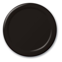 Disposable Black Velvet 8.75" Paper Dinner Plates - Posh Party Supplies