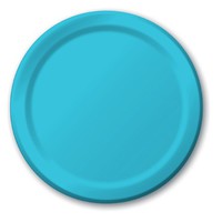 Discounted Bermuda Blue 10.25" Paper Dinner Plates  - Posh Party Supplies