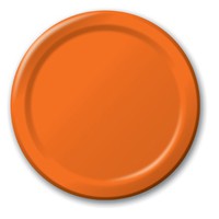 Discounted Sunkissed Orange 10.25" Paper Dinner Plates  - Posh Party Supplies
