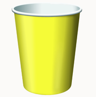 Discounted Mimosa Solid 9 Oz. Hot and Cold Paper Cups - Posh Party Supplies