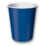 Discounted Navy Solid 9 Oz. Hot and Cold Paper Cups - Posh Party Supplies