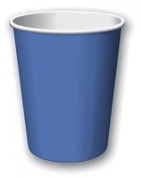 Discounted True Blue Solid 9 Oz. Hot and Cold Paper Cups - Posh Party Supplies