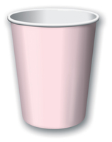 Discounted Classic Pink Solid 9 Oz. Hot and Cold Paper Cups - Posh Party Supplies