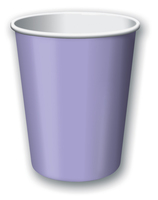 Discounted Luscious Lavender Solid 9 Oz. Hot and Cold Paper Cups - Posh Party Supplies