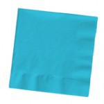 Discounted Solid Bermuda Blue Paper Lunch Napkins - Posh Party Supplies